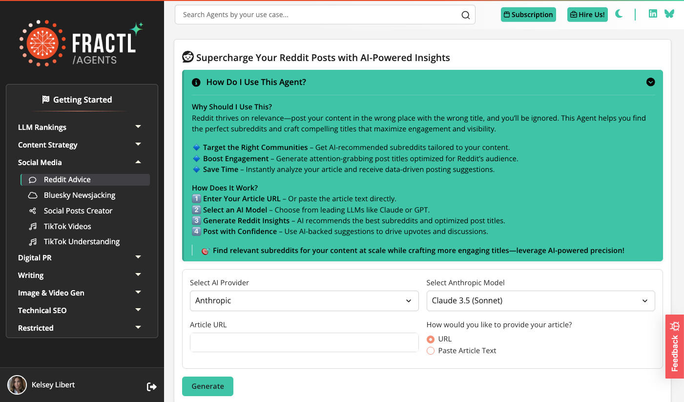 Reddit Advice Agent Dashboard